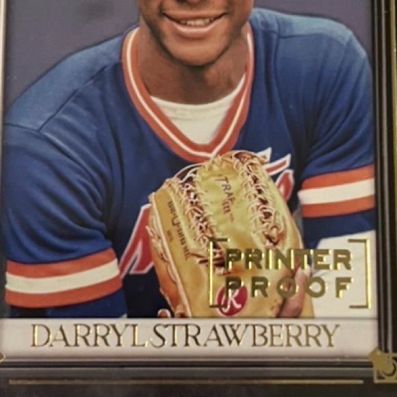 SUPER RARE ⚾️ PRINTER PROOF 2021 Topps Gallery Darryl Strawberry MLB Card #161 - Picture 3 of 5